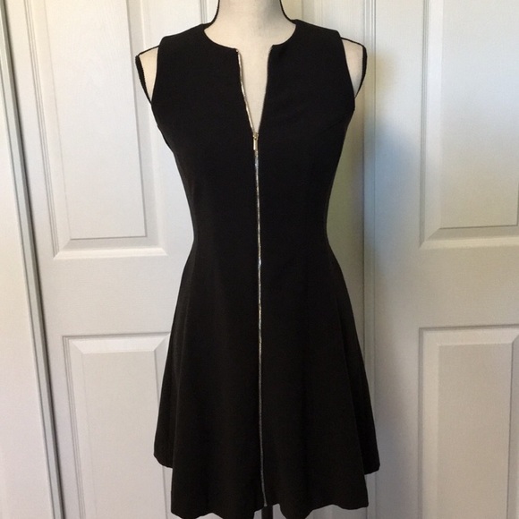 Black A-Line Zip Up Dress - Picture 1 of 3